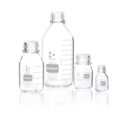 DURAN protect+ Plastic Safety Coated Laboratory Bottle Clear GL 45 500mL