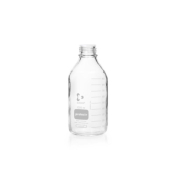 DURAN protect+ Plastic Safety Coated Laboratory Bottle Clear GL 45 1L