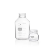 DURAN protect+ Plastic Safety Coated Laboratory Bottle Clear Wide Mouth GLS 80 250mL