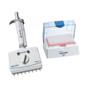 Eppendorf Research plus Move It adjustable cone distance 8-channel 1 - 20 uL light pink