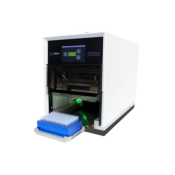 FluidX IntelliXcap Automated Screw Cap Decapper with Extended Height 96-format spacer between basepl
