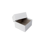 Heathrow Scientific Cardboard Tube Storage Box and Lid for 15 and 50mL Tubes (no insert) - White