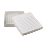 Heathrow Scientific Corrugated Polypropylene Freezer Box - 100-Place - Squat Vial - Natural