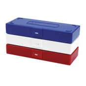 Premium Microscope Slide Box 50-Place Cork Red