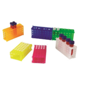 4-Way Tube Rack - Assorted Colours (Blue, Green,  Pink, Yellow & Orange)