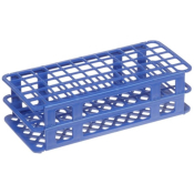 Heathrow Scientific Fold and Snap Tube Rack 17mm 60-Place - Blue