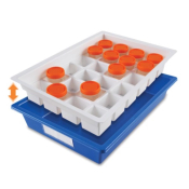 Heathrow Scientific Droplet Sample Storage Tray -  Polystyrene - Blue/White