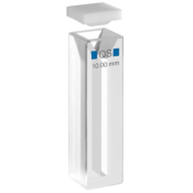 Hellma Cuvette with PTFE Hinged Lid, Black,  200-2500nm, 700uL Volume, 10mm Path Length