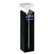 Hellma Absorbance/transmission Cuvette Quartz Black Body With PTFE Lid 10mm Path Length 700ul Fill V