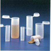 Sample tube with hinged lid Polyethylene 20ml 24.8x74.5mm