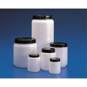 Cylindrical Jar with Ribbed Cap, 2000mL, HDPE,  111x235x87mm (Diam x H x Mouth ID)
