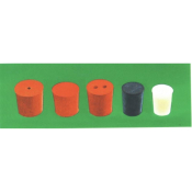 Bung Natural Red Rubber Solid No 19 28mm length 19/22.5mm dia