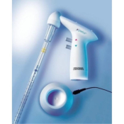 Hirschmann pipetus rechargeable pipette controller, with 2-pin charger for Europe, AC input 230 V