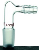 Synthware vacuum or argon adapter with hose connection on side, Joint: ST/NS 29/42