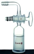 Synthware 90 degree vacuum adapter with glass stopcock, female Joint: ST/NS 14/20