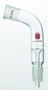 Synthware distilling adapter with 105 degree bend, top Joint: ST/NS 19/22, bottom Joint: ST/NS 19/22