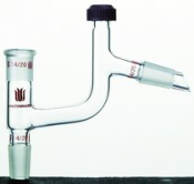 Synthware Claisen distillation adapter with compression cap thermometer port, Joint: ST/NS 14/20