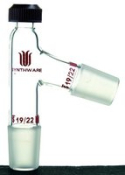 Synthware distilling adapter with compression cap, Joint: ST/NS 19/22, side arm angle: 75 deg