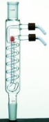 Synthware reflux condenser with large cooling capacity and removeable hose connection, Joint: ST/NS