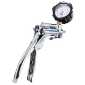 Nalgene Zinc/Aluminum Hand-Operated Vacuum Pump  with Gauge, Flow Rate 15cc per stroke, Max Vacuum 3