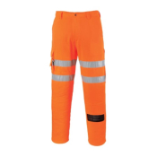 Hi-Viz Rail Orange Combat Trousers 65% Polyester 35% Cotton Size XLarge