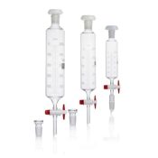 PYREX Cylindrical Graduated Dropping Funnel with PTFE Stopcock Key and 19/26 Ground Joints 50mL