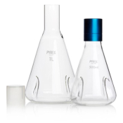 PYREX Baffled Delong Neck Culture Flask 1L