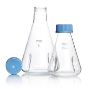 PYREX Baffled Culture Flask with Membrane Screw Cap 500mL