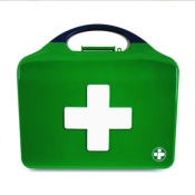 BS8599-1 Medium Workplace First Aid Kit - in Medium Integral Aura Box Green/Green
