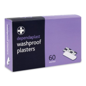 Dependaplast washproof plasters assorted box of 60 (for BS8599-1 kits)