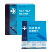 Dependaplast Blue Detectable Pilfer-proof Plasters Box of 5 x 35