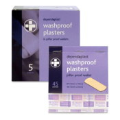 Dependaplast Washproof Pilfer-proof Plasters Box of 5 x 45