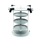 Scanvac CCS300 4V 300mm dia acrylic chamber with three trays and 4 x 0.75 inch rubber valves