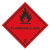 Label 100X100 Flammable Gas 2 ..