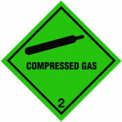 Label 200X200 Compressed Gas ..