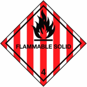 Label 250X250 Flammable Solid..