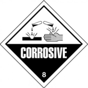 Label 100X100 Corrosive 8 Haz..