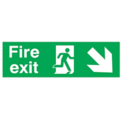 Sign 150x450mm Fire Exit Symb..