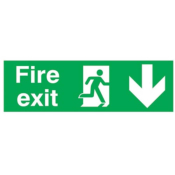 Sign 150x450mm Fire Exit Symb..