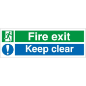 Sign 150x450mm Fire Exit/Keep..
