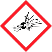 100x100mm Explosive GHS sheet