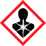 100x100mm Health Hazard sheet