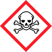 100x100mm Toxic GHS sheet