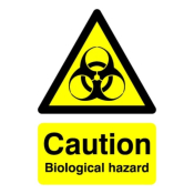 Sign 210x148mm Caution Biolog..