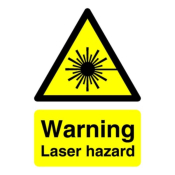Sign 70x50mm Warning Laser Ha..