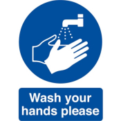 Sign 210X148 Now Wash Your Ha..