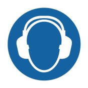 Sign 150x150mm Ear Protection..