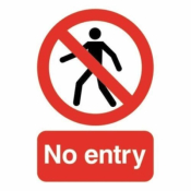 Sign 210x148mm No Entry Rigid