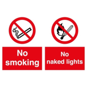 Sign 300x500mm No Smoking/No ..