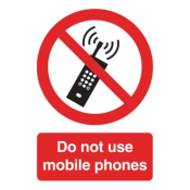 Sign 210x148mm Do Not Use Mob..